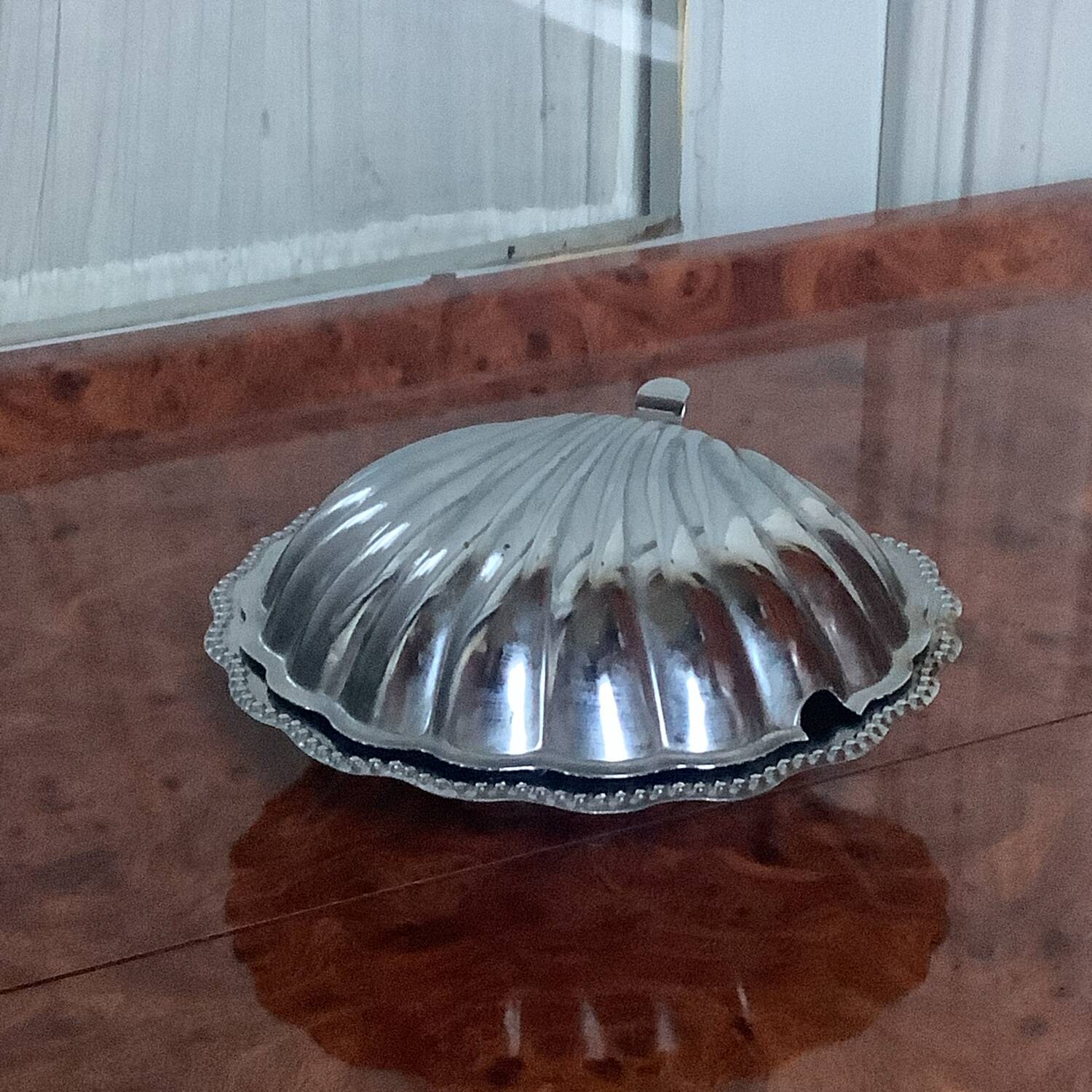 Silver Shell Butter Dish