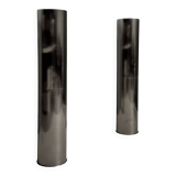 Monumental large stainless steel floor lamps by Targetti – Italy, 1970s