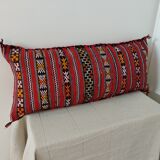 Long Berber cushion Kilm red