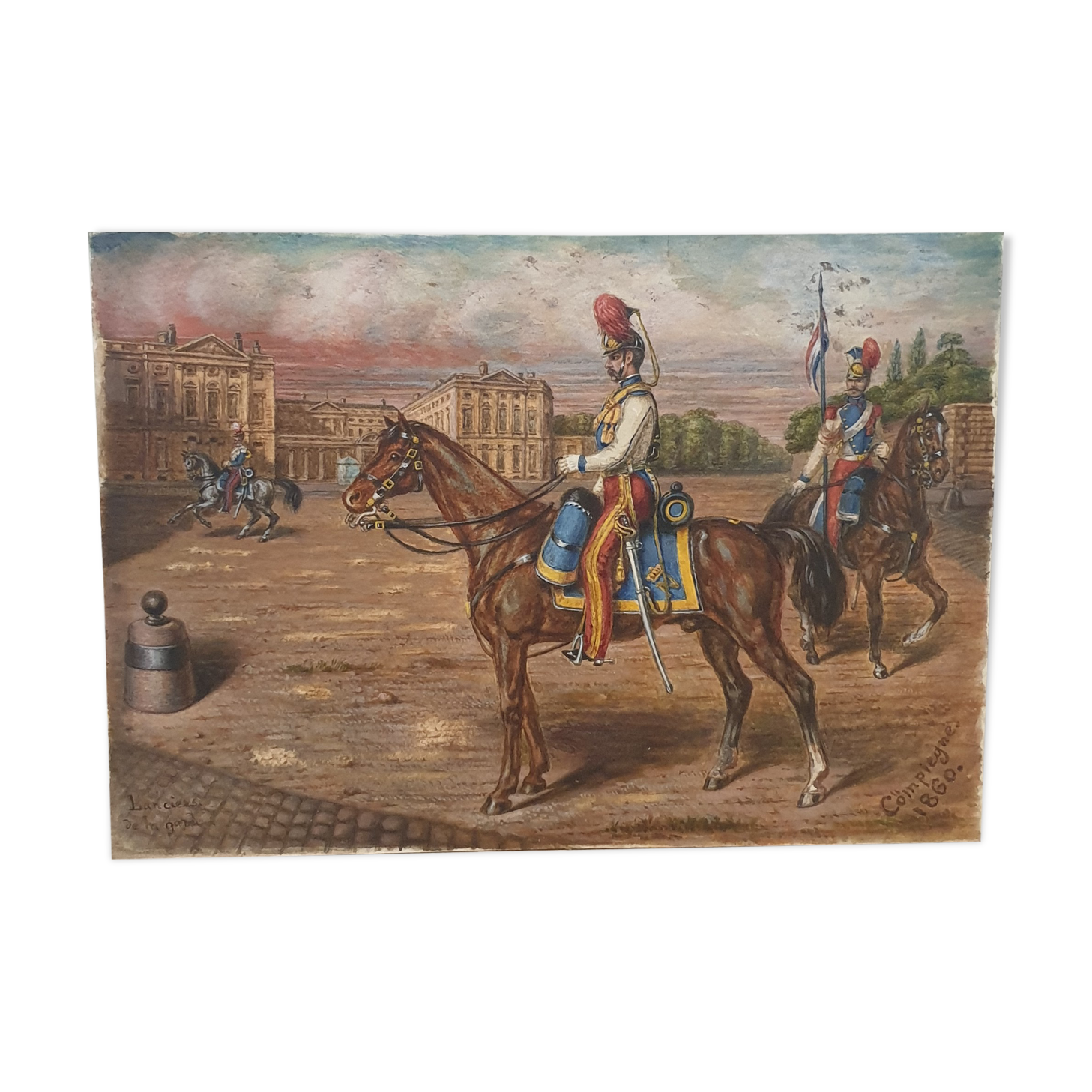 Pastel on paper Compiègne 1860