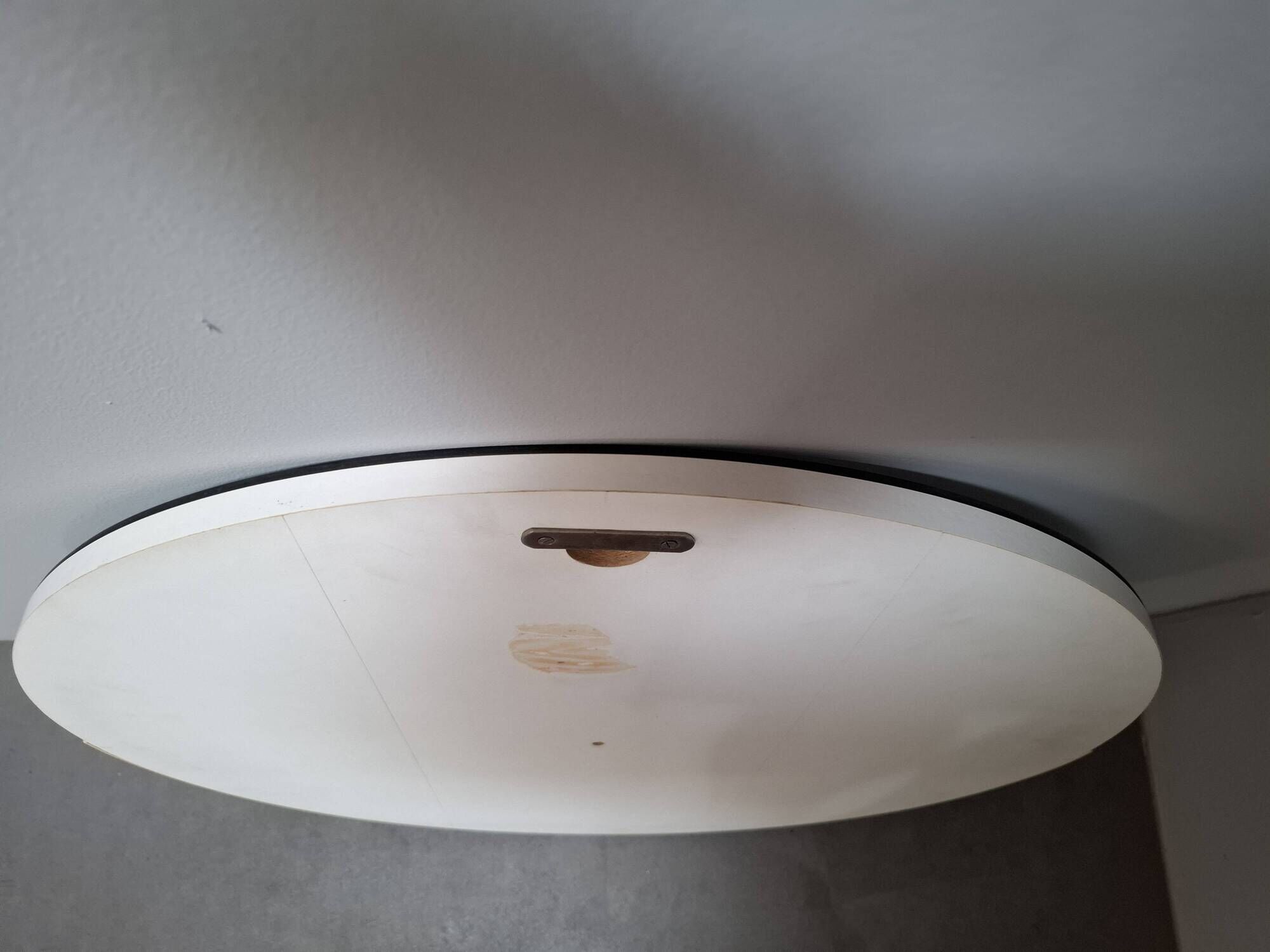 1970s Czechoslovakian Round Wall Mirror with Beige Frame