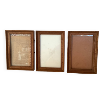 Trio of small wooden frames