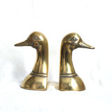 Paire de serre-livres canards