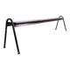Tubax Black wood and metal bench - Minimalist design - 1950s