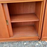 Meubles vitrine des années 50 bois et vitres