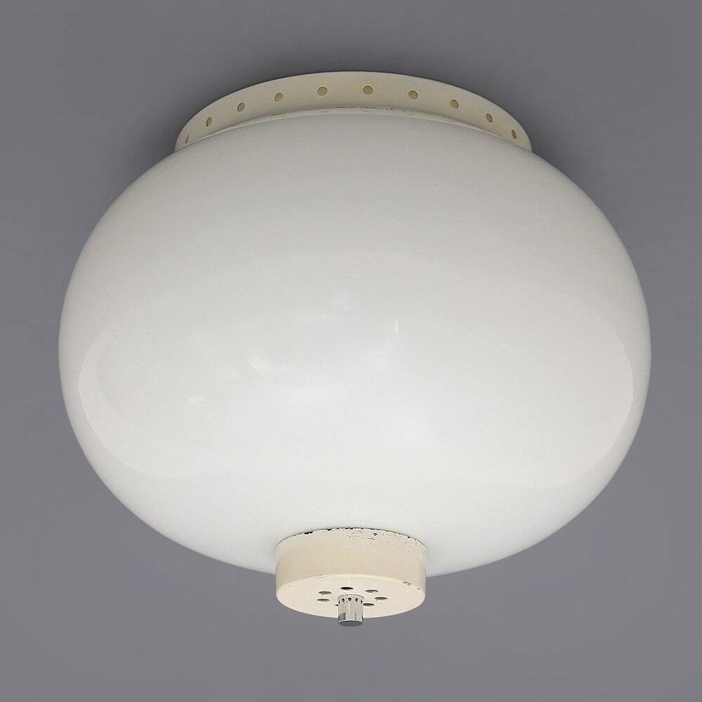 Chandelier with white glass diffuser, 1960s