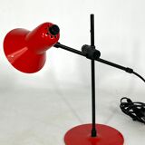 Vintage red table lamp by Veneta Lumi. Italy 1970s