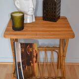 Rattan side table