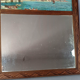 Mirror in frame art deco carved wood waxed 58x46 cm sb