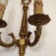 Large Vintage French Bronze Baroque Style Bronze Double Wall Light 5413