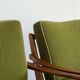 Paire de fauteuils vintage en bois et tissu