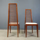Set of 8 Italian high back dining chairs, 1980s