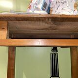 Side table, solid wood desk in Louis-Philippe style