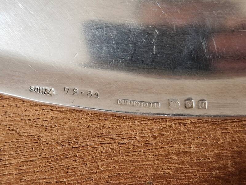 Christofle - Oval serving platter model Maritime Company silver-plated metal