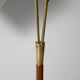 Scandinavian floor lamp in oak and brass, 50s