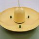 Lampe suspendue laquée verte vintage - Danemark 1980 -