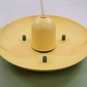 Lampe suspendue laquée verte vintage - Danemark 1980 -