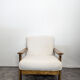 Pair of Danish armchairs from the 80s in bouclé fabric