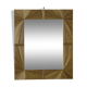Miroir avec cadre en marqueterie de paille