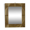 Mirror with straw marquetry frame