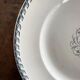 Round iron earth dish monogram “N” KG Lunéville