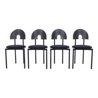 4x Chaises de salle à manger postmodernes par Kembo, années 1990