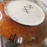 Vintage ceramic plate 70/80 signed MEH