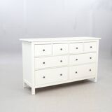 Chest of 8 white drawers model hemnes from ikea sweden