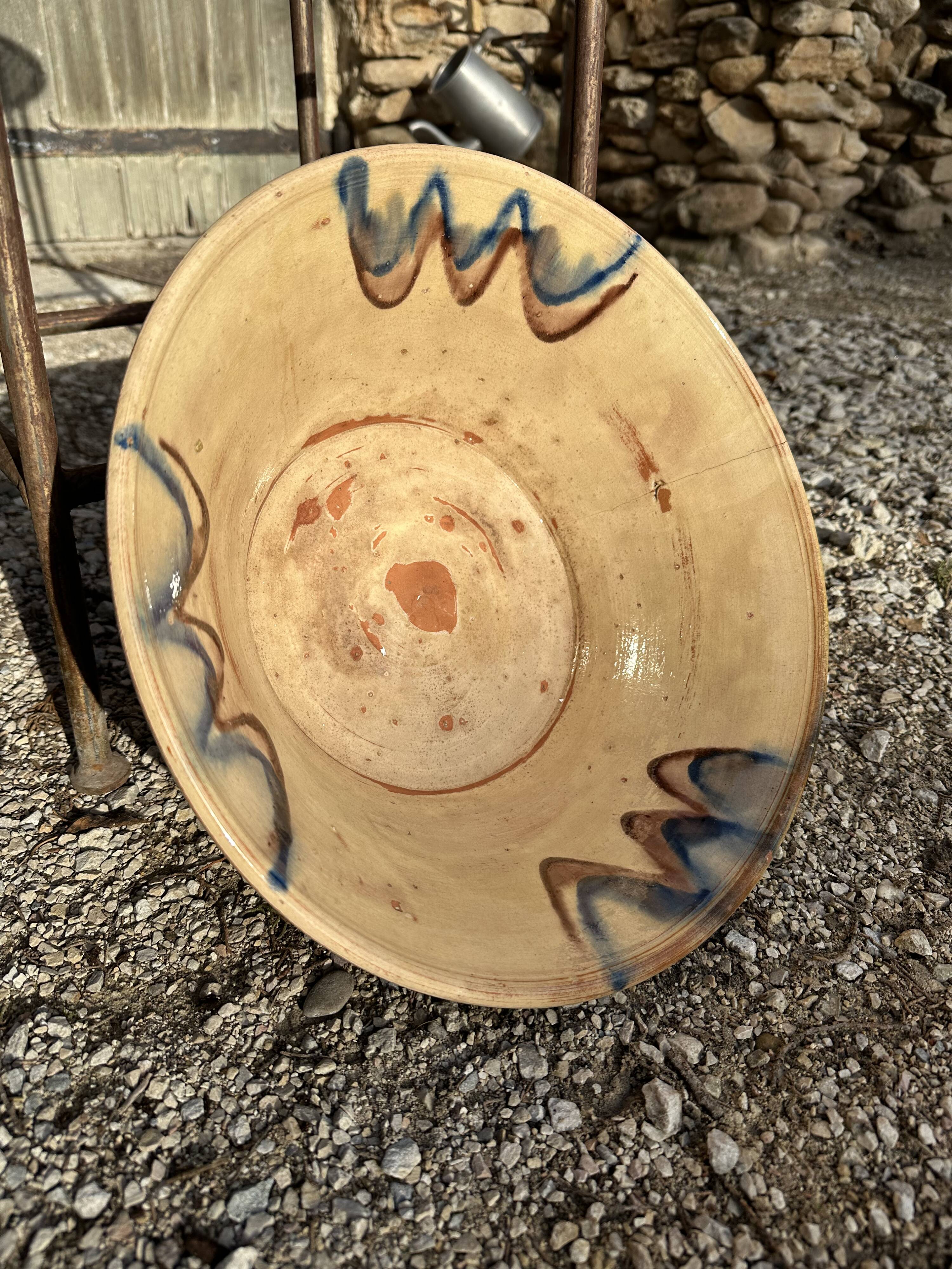 Ancient 19th-century terracotta plate