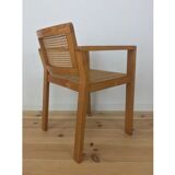 Chaise cannée à accoudoirs 1960