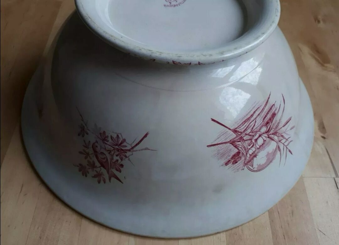Saladier former earthenware butterflies Badonvilliers