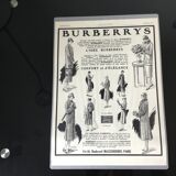 Vintage advertising to frame burberrys