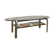 Glass coffee table, ceramics 70