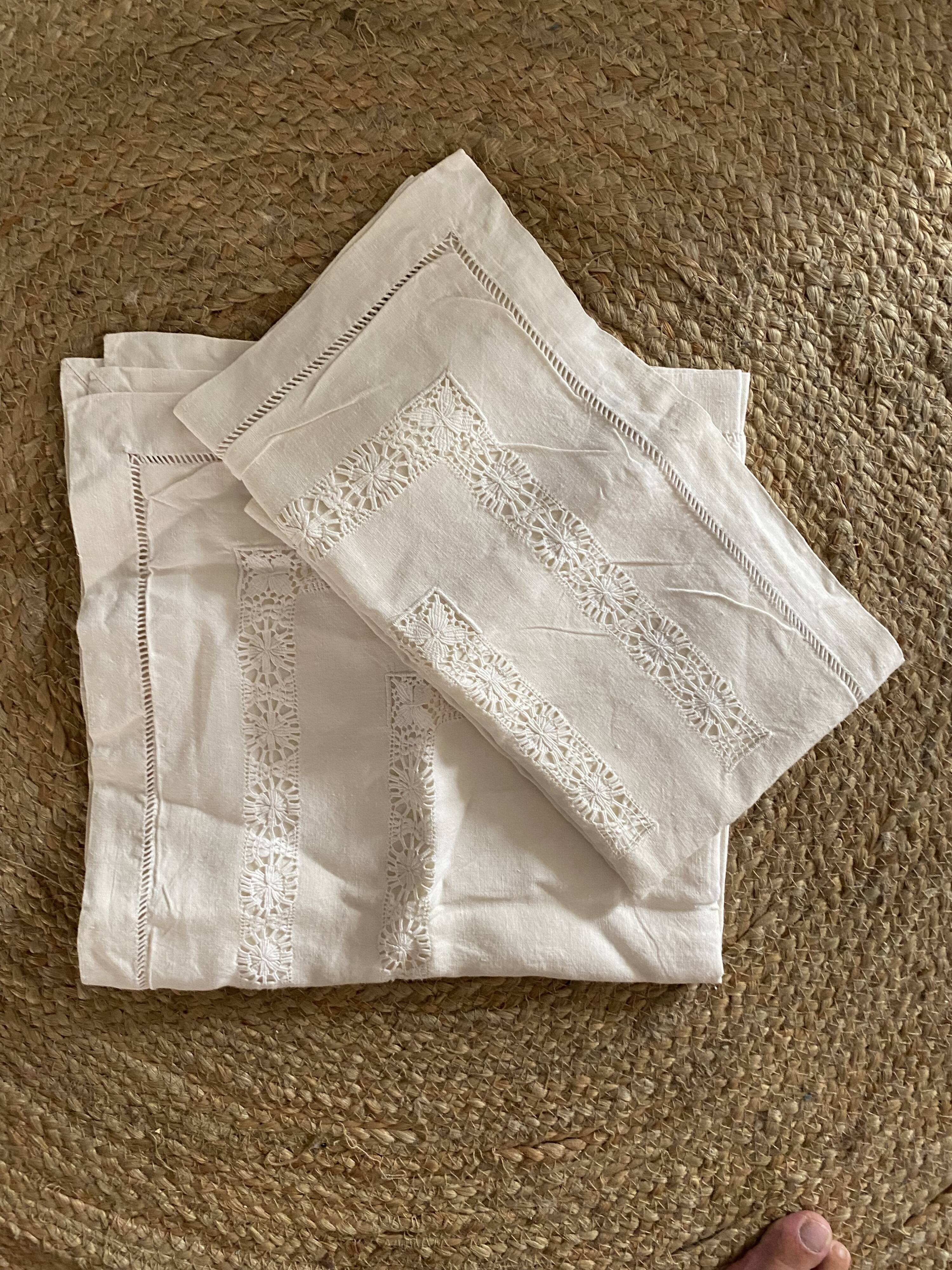 Pair of embroidered pillowcases