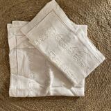 Pair of embroidered pillowcases