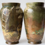 Pair of vases Theodore Lefront late 19th