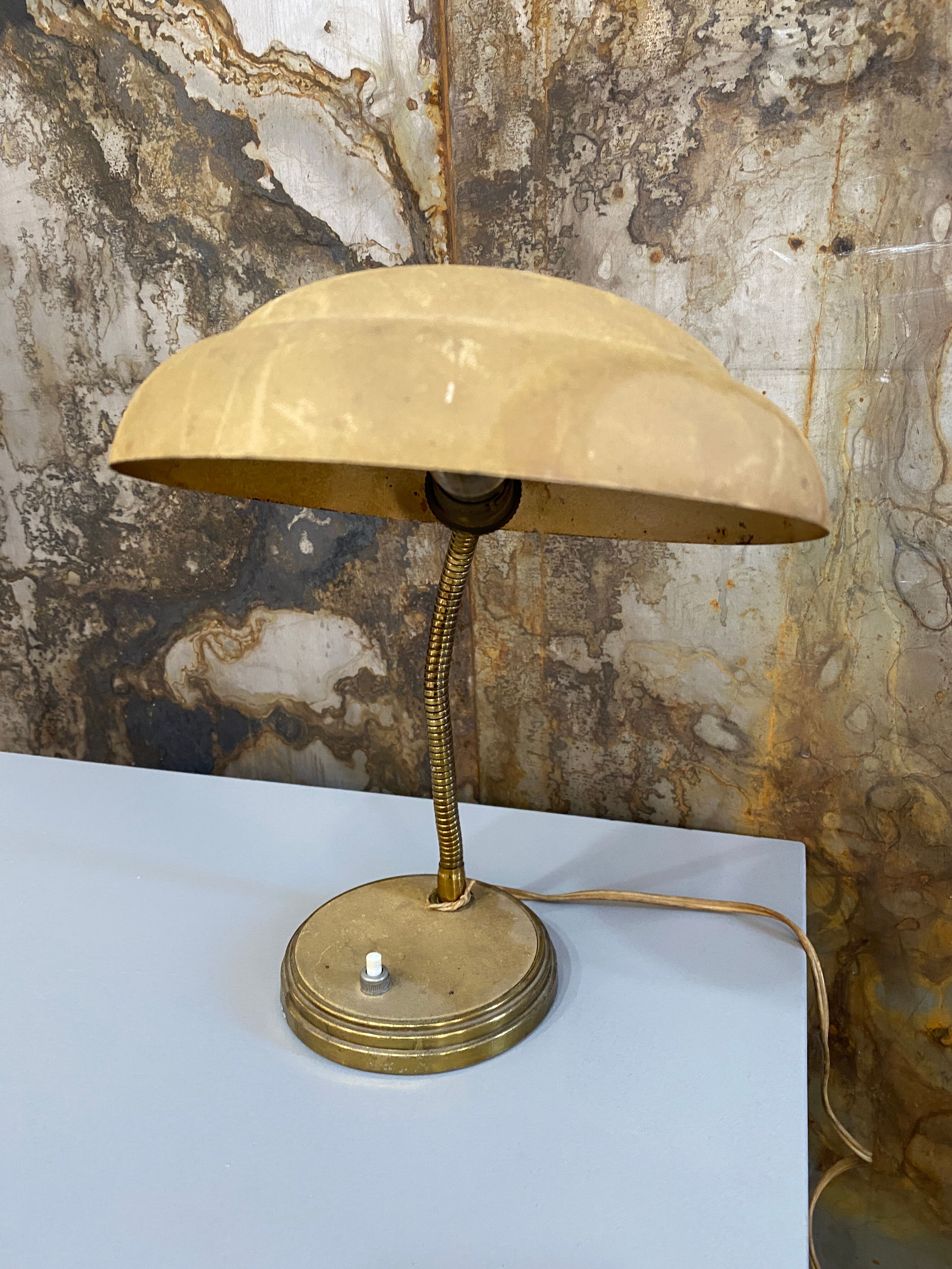 Antique metal bedside lamp