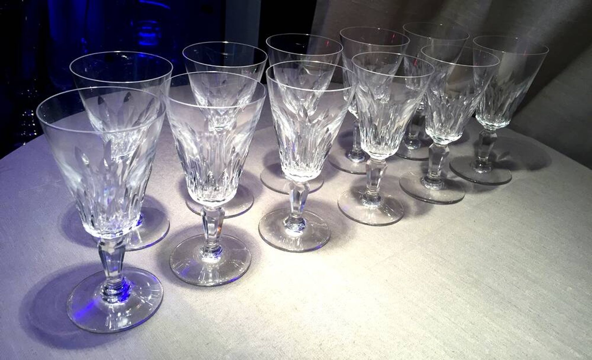 Set of 11 baccarat red wine glasses carcassonne model