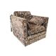 Fauteuil vintage marron à fleurs / fauteuil-lit / fauteuil une place