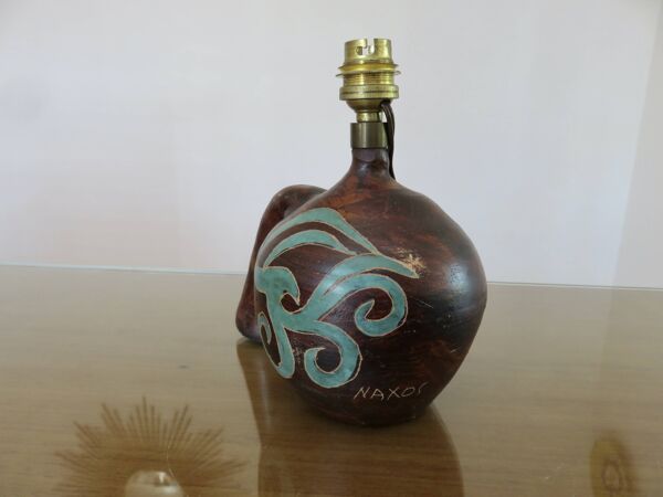 Belle lampe en céramique signée datant des années 50 ou 60