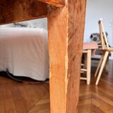Table à manger ronde pliante en bois massif