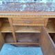 Art Deco buffet with marble top, antique china cabinet.