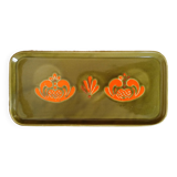 1970s glazed ceramic cake dish