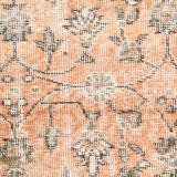 Tapis floral orange vintage, 340x85cm