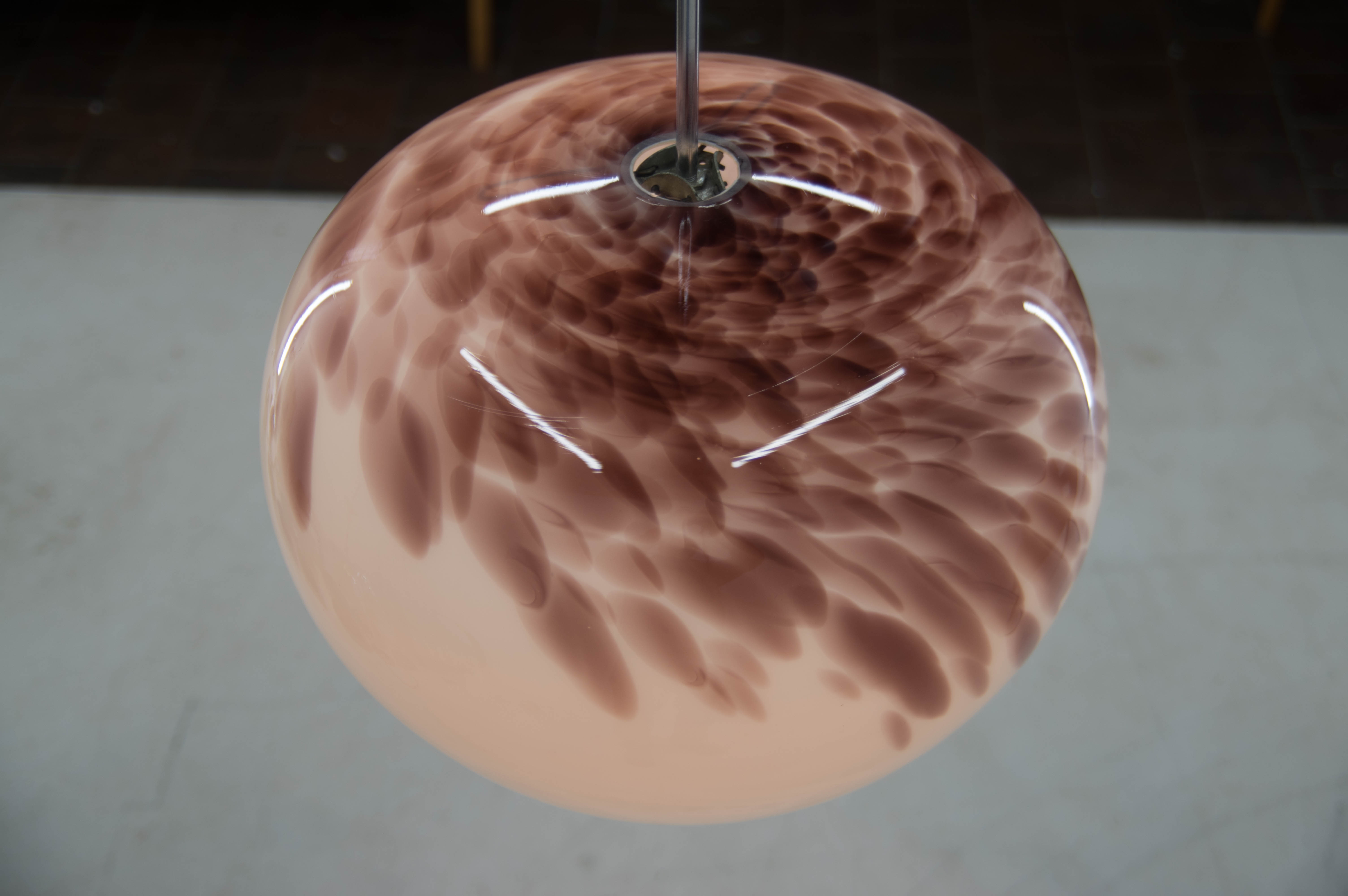 Art Glass Pendant, Czechoslovakia, 1970s