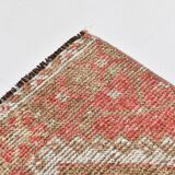 3x10 Turkish Pale Red & Beige Vintage Runner Rug, 90x303Cm