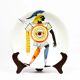 Ceramic plate by Roger Capron, Vallauris, ancient warrior - 1960s