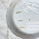 Antique French Earthenware Plate 18th Century NEVERS Landscape Motif