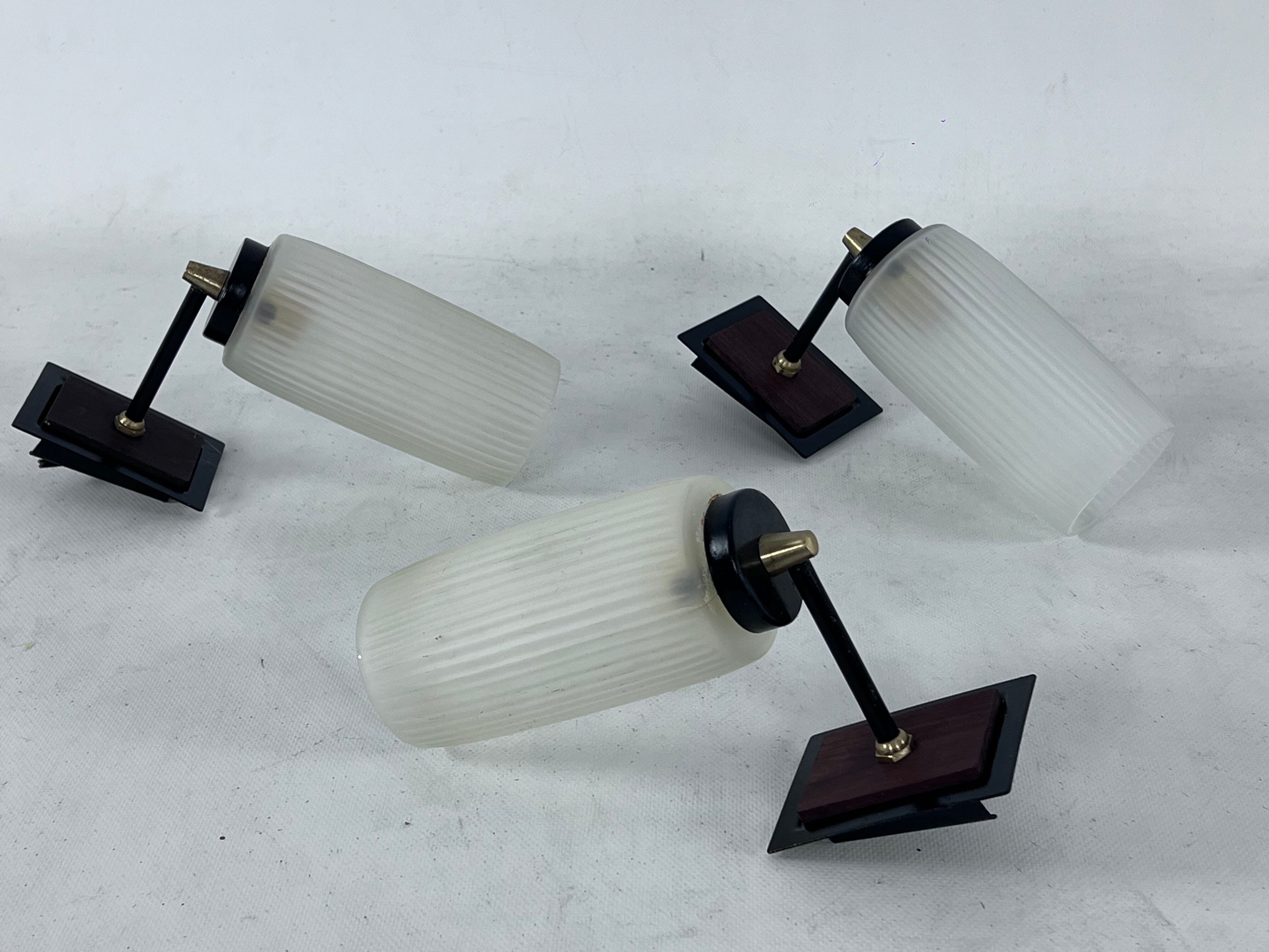 Mid-Century Italian sconces. Set of three. 1950s