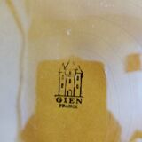 Pie dish cheese platter barbotine Gien 60s